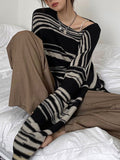 Kukombo Striped Oversized Knit Sweater