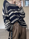 Kukombo Striped Oversized Knit Sweater