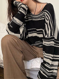 Kukombo Striped Oversized Knit Sweater