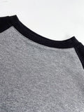 Kukombo Raglan Sleeve Ribbed Crop Top