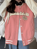 Kukombo Vintage Embroidery Varsity Jacket