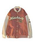 Kukombo Vintage Embroidery Varsity Jacket