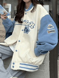 Kukombo Vintage Embroidery Varsity Jacket