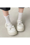 Kukombo White Lolita Heart Shoes