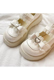 Kukombo White Lolita Heart Shoes