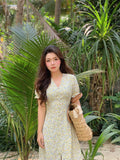 Kukombo Bali Romance Pearl Midi Dress