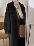 Kukombo Loose and thickened Long Woolen Coat