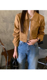 Kukombo Lisa Crop Suede Jacket