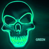 Kukombo Halloween led Light Up Halloween Mask Scary Ghost Head Skull Glowing Mask Masquerade Parties Mask Carnival Dress Up Cosplay Costume Decor