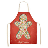 Linen Merry Christmas Apron Christmas Decorations for Home Kitchen Accessories Natal Navidad 2021 New Year Christmas Gifts