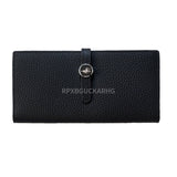 Kukombo  Genuine Leather Women Wallets Luxury Long Hasp Lychee Pattern Coin Purses Female Brand Solid Colors New Thin Clutch Phone Bag