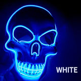 Kukombo Halloween led Light Up Halloween Mask Scary Ghost Head Skull Glowing Mask Masquerade Parties Mask Carnival Dress Up Cosplay Costume Decor