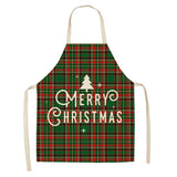 Linen Merry Christmas Apron Christmas Decorations for Home Kitchen Accessories Natal Navidad 2021 New Year Christmas Gifts