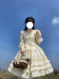 Kukombo Hstar Sweet Kawaii Lolita Shirt Berlin Girl Cute Vintage Jsk Bow Lace Princess Tea Party Dress