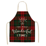 Linen Merry Christmas Apron Christmas Decorations for Home Kitchen Accessories Natal Navidad 2021 New Year Christmas Gifts