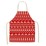 Linen Merry Christmas Apron Christmas Decorations for Home Kitchen Accessories Natal Navidad 2021 New Year Christmas Gifts