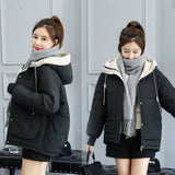 Christmas Gift 2021 New Winter Jacket Women Coat Parkas Hooded Short Jackets Cotton Padded Parka Outwear Female Thick Warm Jacket Coats P786