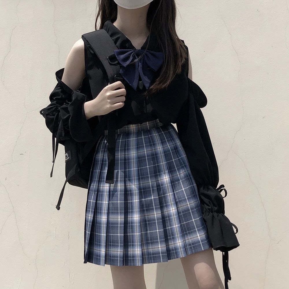 Kukombo 2022 New Japanese Chiffon Shirts Women Lolita Doll Collar Long