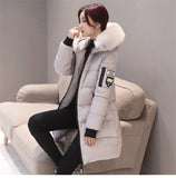 Christmas Gift 2021 Women Parkas Winter Ladies Casual Long Coats Woman Jackets Winter Women Hooded Fur Collar Cotton Parkas Warm Coat Outwear