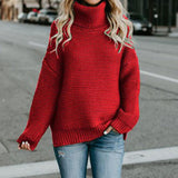 Christmas Gift Autumn Winter Turtleneck Women Long Sleeve Turtle Neck Women Knitted Green Sweater Women's Jumper Pullovers Sweaters for women