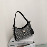 Kukombo  Rhinestone Bag Female Mini Portable Hand Bag Bling Fash Diamond Messenger Bag Fashion Zipper Feminina Evening bag