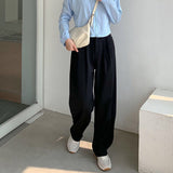 Kukombo Casual Pants Women Various Lengths All-Match Spring Loose Empire Ins Simple College Mujer Solid Trousers Baggy Fashion Classic