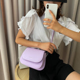 Kukombo Simple Trend Crossbody Bags for Women Solid Wild Flap Shoulder Bag Lady Designer Small Women's Handbags and Purses New Fashion