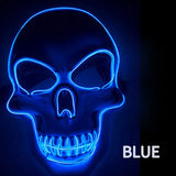 Kukombo Halloween led Light Up Halloween Mask Scary Ghost Head Skull Glowing Mask Masquerade Parties Mask Carnival Dress Up Cosplay Costume Decor