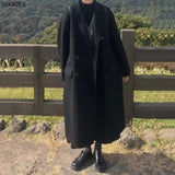 Christmas Gift Woman Long Coat Fashion Korean Preppy Style Retro Versatile Windbreaker Coat Warm Woolen Coat Oversize 2021 Winter Women Coat