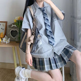 Kukombo New Black Gothic Pleated Skirts Women Japanese School Uniform High Waist Sexy Cute Mini Plaid Skirt JK Uniform Students Clothes