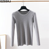 Christmas Gift winter clothes Knitted woman sweaters Pullovers spring Autumn Basic women's jumper Slim women's sweater cheap pull long sleeve