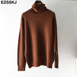 Christmas Gift 2021 Women's Sweater Autumn Winter Warm Turtlenecks Casual Loose Oversized  wool sweaters  Pullover  Femme top