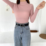 Kukombo Christmas Gift New Summer T Shirt Women Elasticity Oversized T-Shirt Woman Clothes Female Tops Long sleeve Women's tube top knit Canale