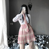 Kukombo New Black Gothic Pleated Skirts Women Japanese School Uniform High Waist Sexy Cute Mini Plaid Skirt JK Uniform Students Clothes