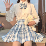 Kukombo New Black Gothic Pleated Skirts Women Japanese School Uniform High Waist Sexy Cute Mini Plaid Skirt JK Uniform Students Clothes