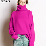 Christmas Gift 2021 Women's Sweater Autumn Winter Warm Turtlenecks Casual Loose Oversized  wool sweaters  Pullover  Femme top