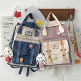 College Student Female Backpack Travel Fashion Women School Bag Book Ladies New Backpack Girl Laptop Waterproof Nylon Bag Kawaii K47