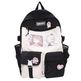 Kukombo 2022 New Women Mesh Cute Backpack Nylon Female Harajuku School Bag College Lady Kawaii Backpacks Fashion Book Girl Bags Student K115