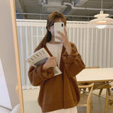 Kukombo Cardigans New 2022 Autumn Winter Women's Sweaters Plus Size V-Neck Buttons Oversize Fashionable Korean Lady Knitwears