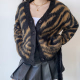 Kukombo Tiger Loose Knit Cardigan