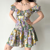 Kukombo Flora Oil Painting Dress