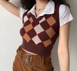 Kukombo Antique Browns Argyle Vest