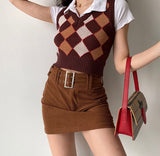 Kukombo Antique Browns Argyle Vest