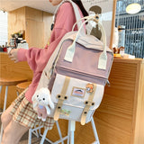 College Student Female Backpack Travel Fashion Women School Bag Book Ladies New Backpack Girl Laptop Waterproof Nylon Bag Kawaii K47