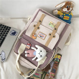 College Student Female Backpack Travel Fashion Women School Bag Book Ladies New Backpack Girl Laptop Waterproof Nylon Bag Kawaii K47