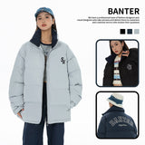 Kukombo Women Down Jacket American Embroidered Bread Parker Winter 2023 New Fashion Couples Thickened Versatile Cotton Jacket