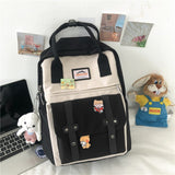 College Student Female Backpack Travel Fashion Women School Bag Book Ladies New Backpack Girl Laptop Waterproof Nylon Bag Kawaii K47