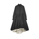 Kukombo Gothic Lolita Black Dress Women Preppy Style Sweet Vintage Kawaii Long Sleeve Dresses Girl Robe Cute Clothes 2022 Autumn