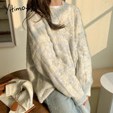 Kukombo Winter Sweaters for Women Beige O-Neck Pullovers Plus Size Thick Knitted Long Sleeve Clothes Korean 2022 Fall Loose Top