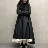 Kukombo Gothic Lolita Black Dress Women Preppy Style Sweet Vintage Kawaii Long Sleeve Dresses Girl Robe Cute Clothes 2022 Autumn